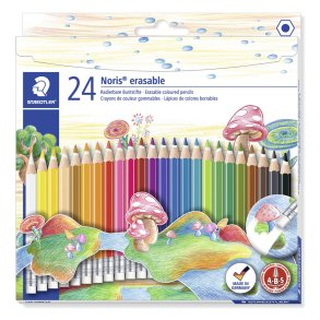 Noris Club Viskbar farveblyant, 24 stk.